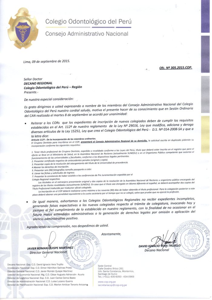 oficio